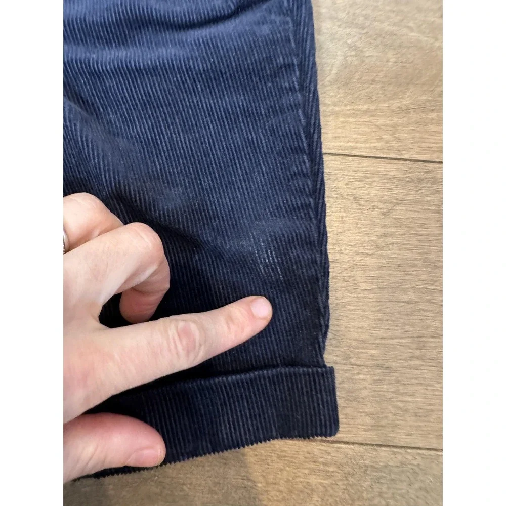 Ralph Lauren‎ Corduroy Pants Baby Boys 9M Navy Blue Elastic Waist Cuffed Pockets